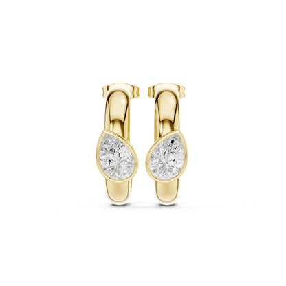 Marquise Hoop Lab Grown Diamond Earrings