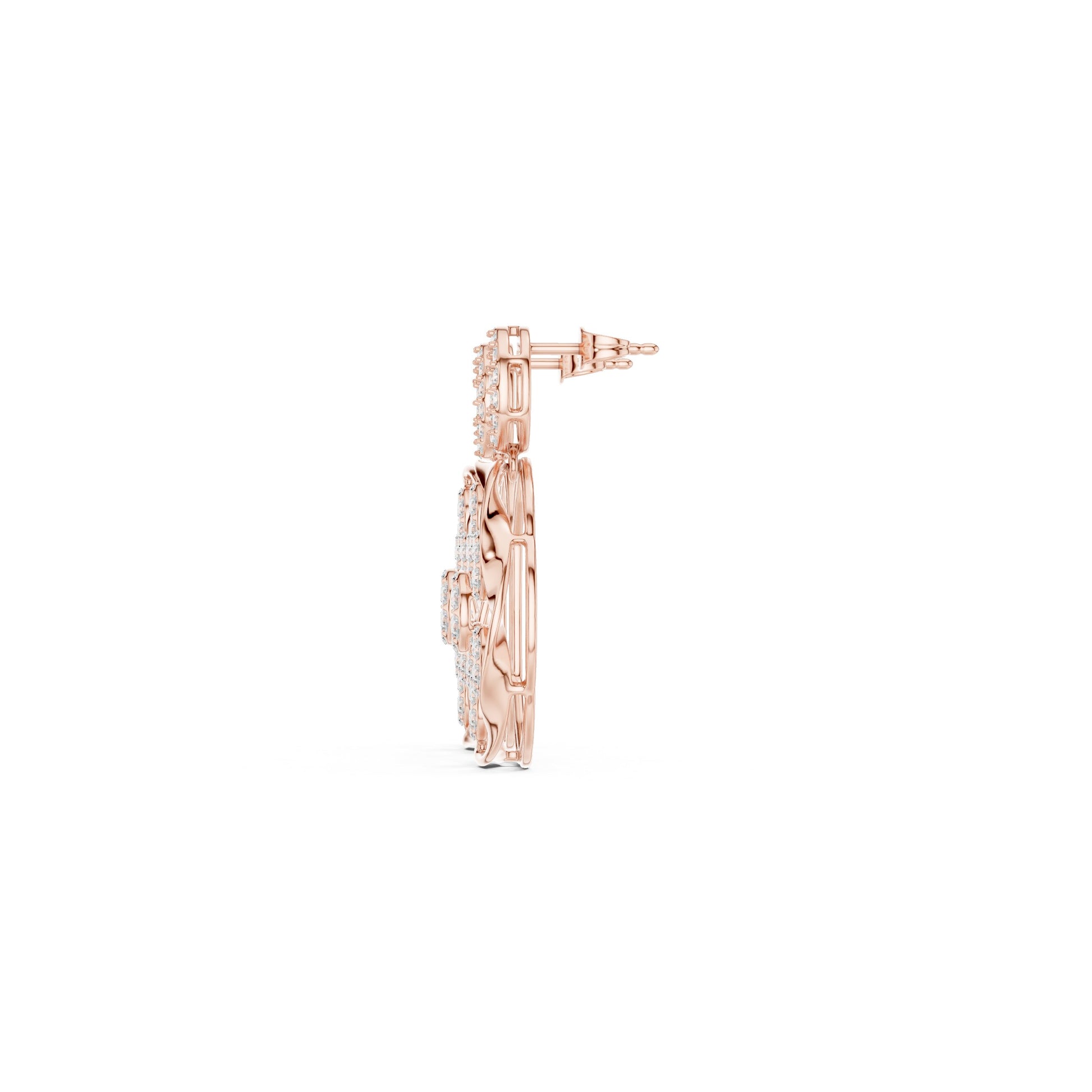 Round Dangle Lab Grown Diamond Earrings