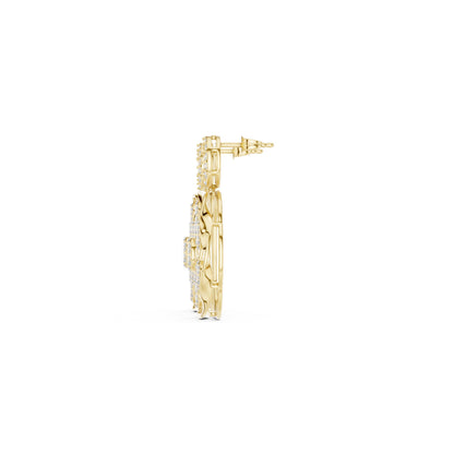 Round Dangle Lab Grown Diamond Earrings