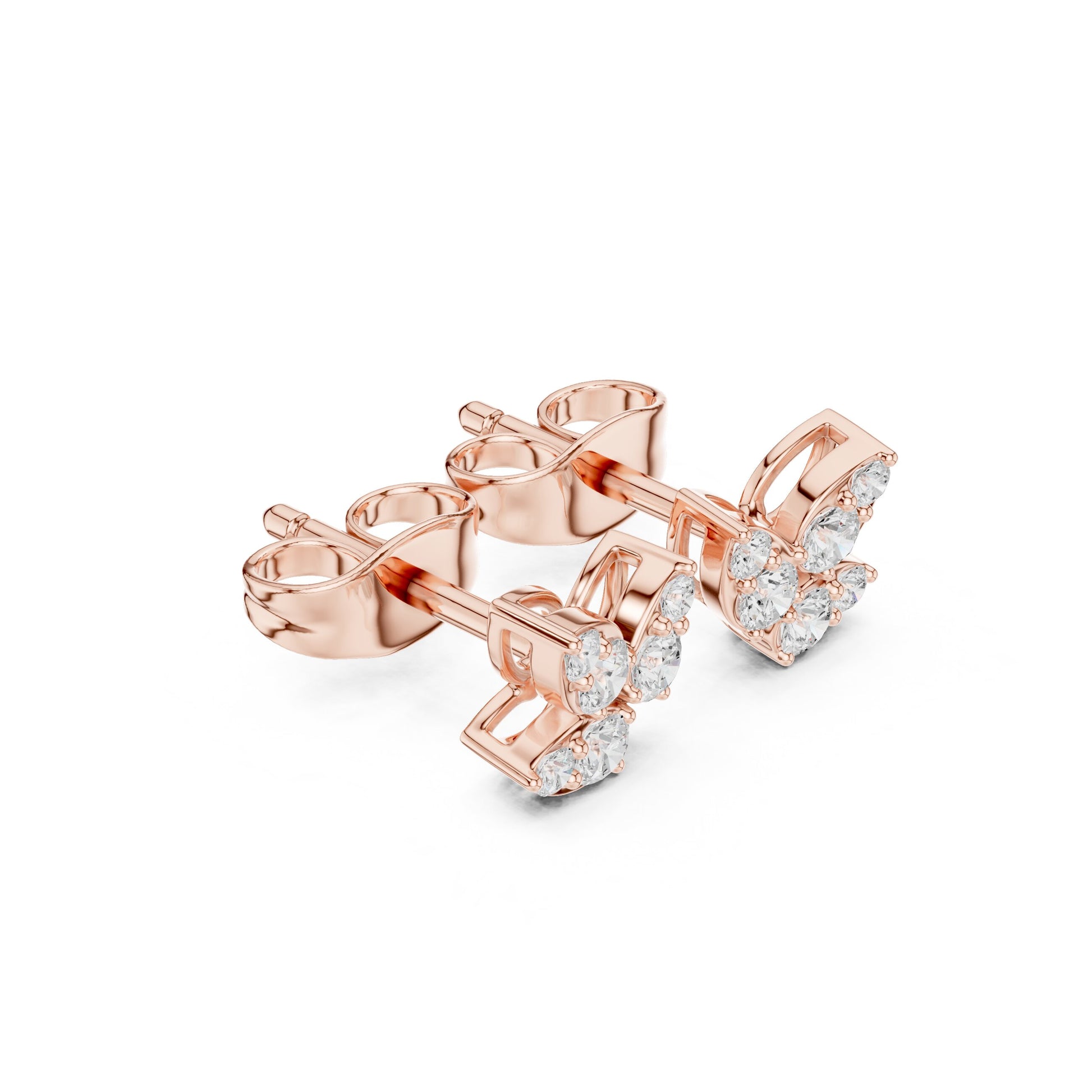 Round Stud Lab Grown Diamond Earrings