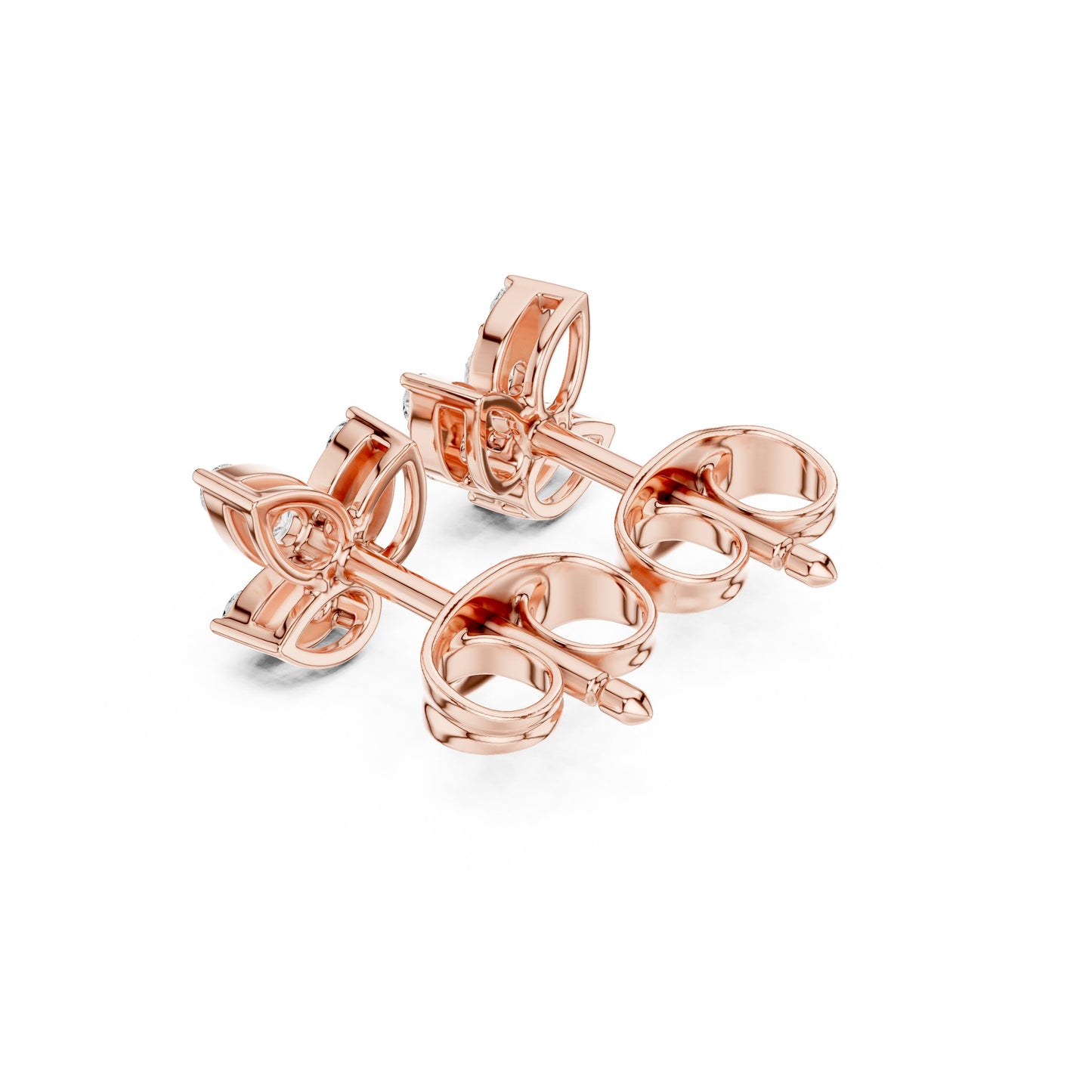 Round Stud Lab Grown Diamond Earrings