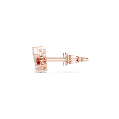 Round Stud Lab Grown Diamond Earrings