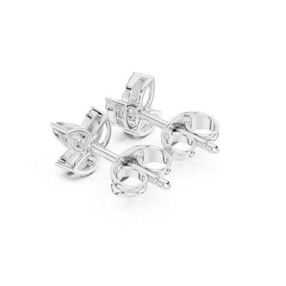 Round Stud Lab Grown Diamond Earrings