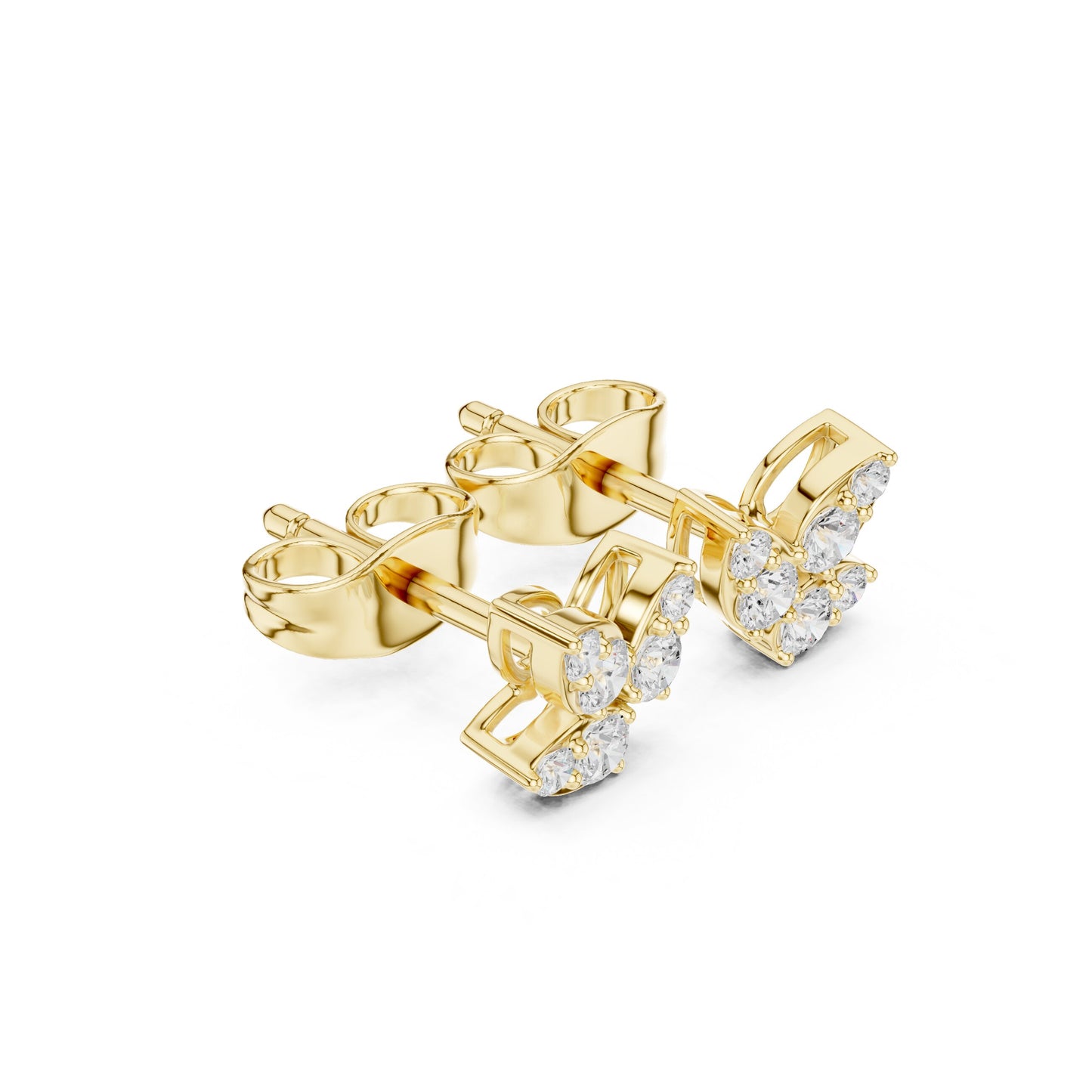 Round Stud Lab Grown Diamond Earrings