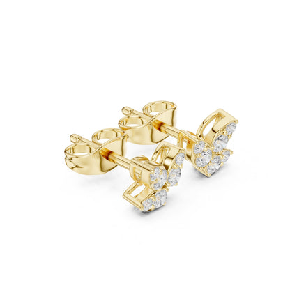 Round Stud Lab Grown Diamond Earrings