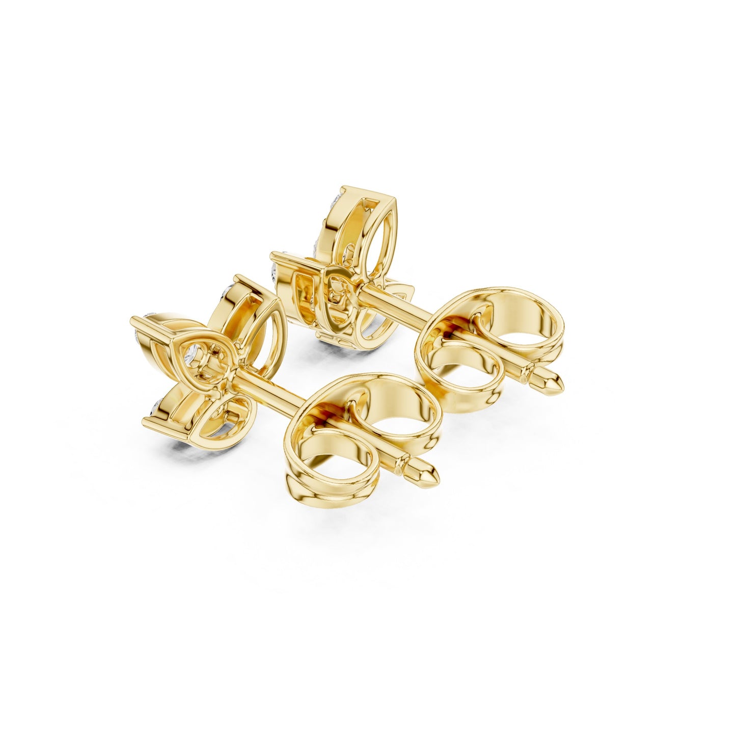 Round Stud Lab Grown Diamond Earrings