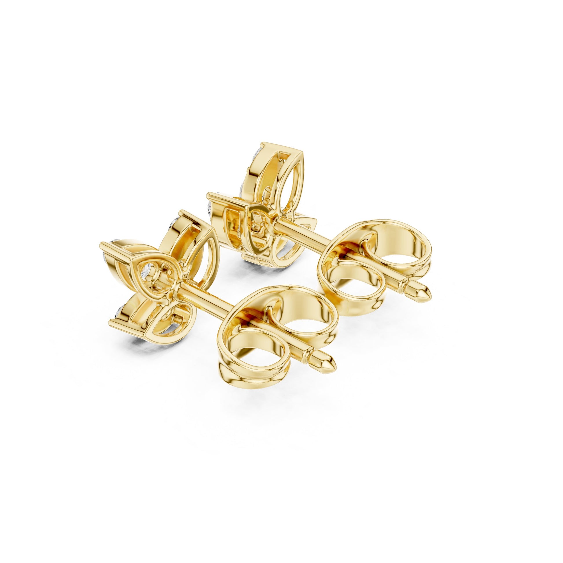 Round Stud Lab Grown Diamond Earrings