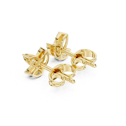 Round Stud Lab Grown Diamond Earrings