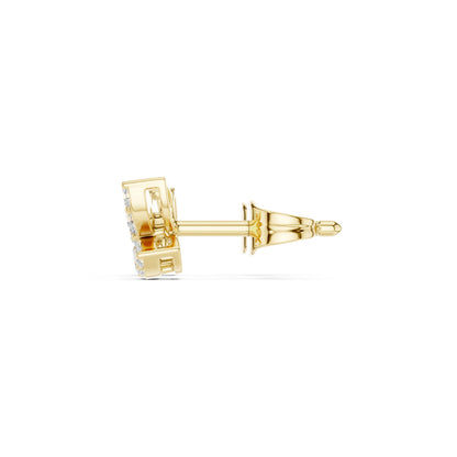 Round Stud Lab Grown Diamond Earrings