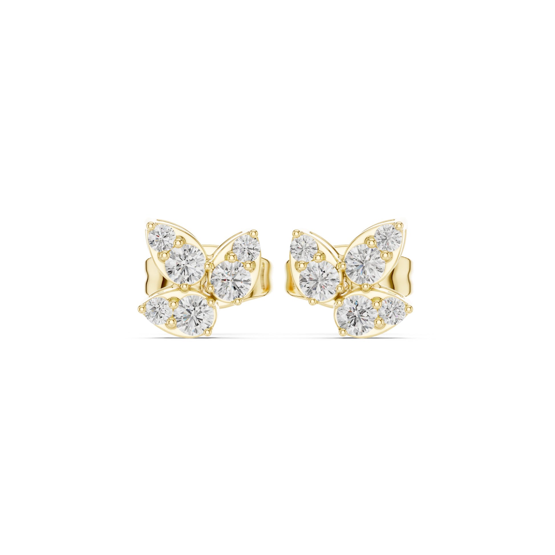 Round Stud Lab Grown Diamond Earrings