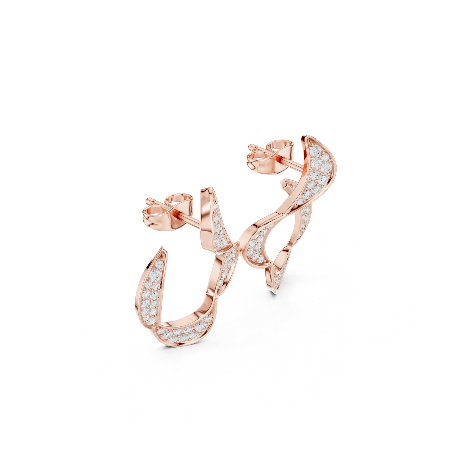 Round Climber Lab Grown Diamond Earrings