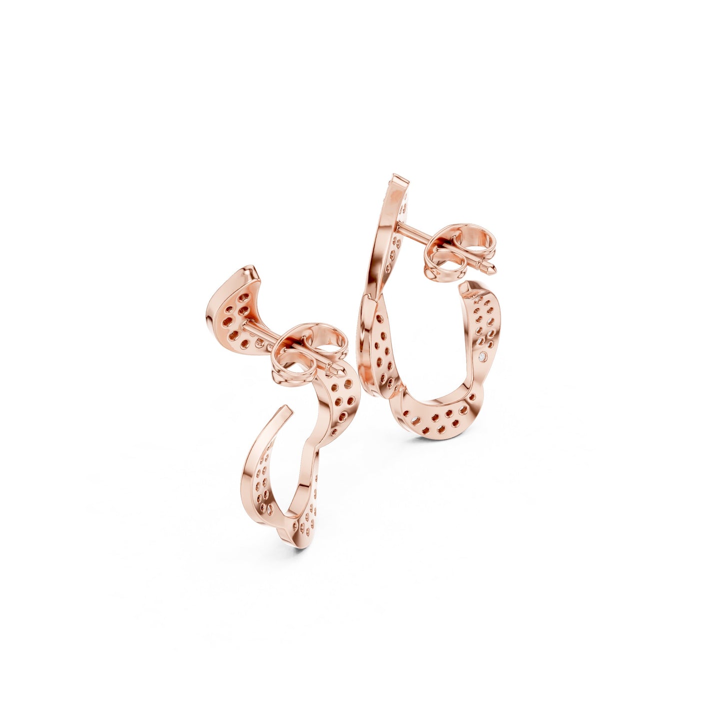 Round Climber Lab Grown Diamond Earrings