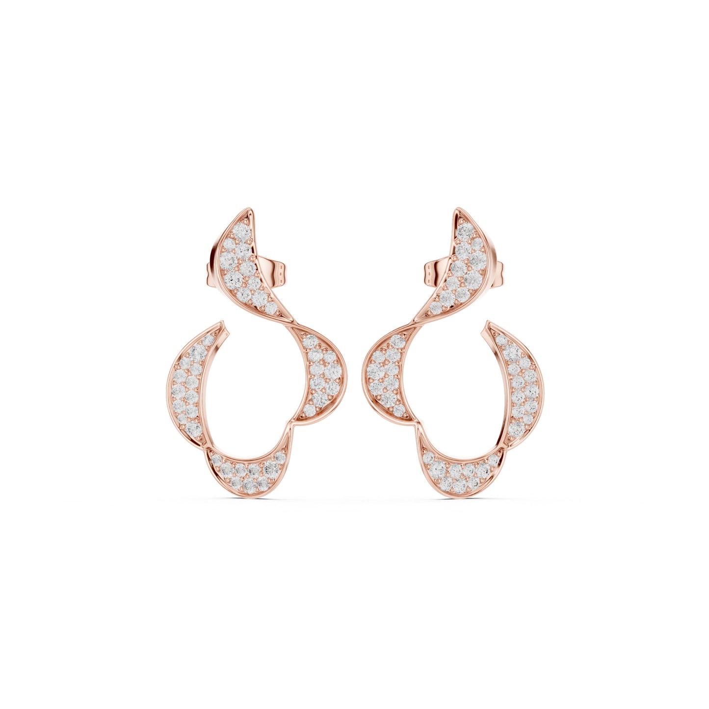 Round Climber Lab Grown Diamond Earrings