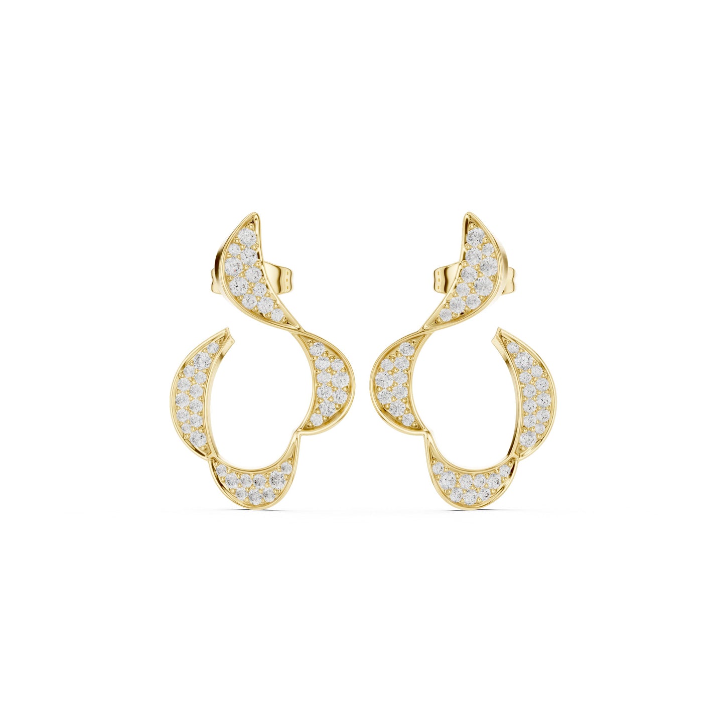 Round Climber Lab Grown Diamond Earrings