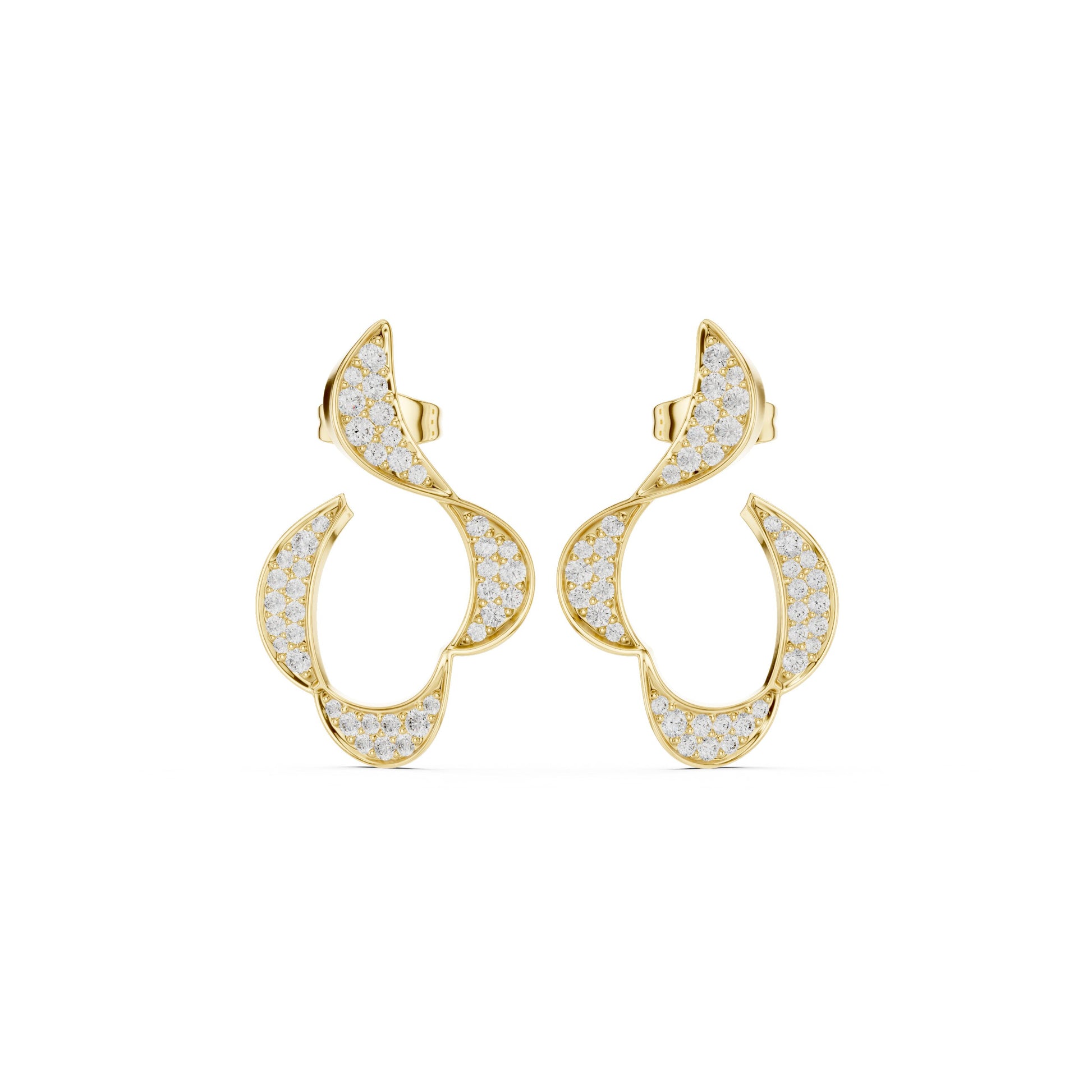 Round Climber Lab Grown Diamond Earrings