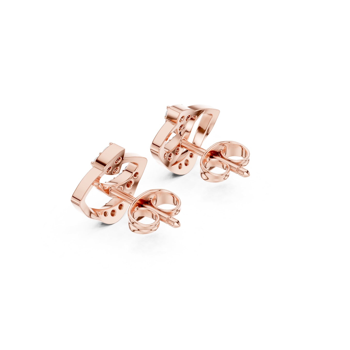 Mixed Shape Lab Grown Diamond Stud Earrings