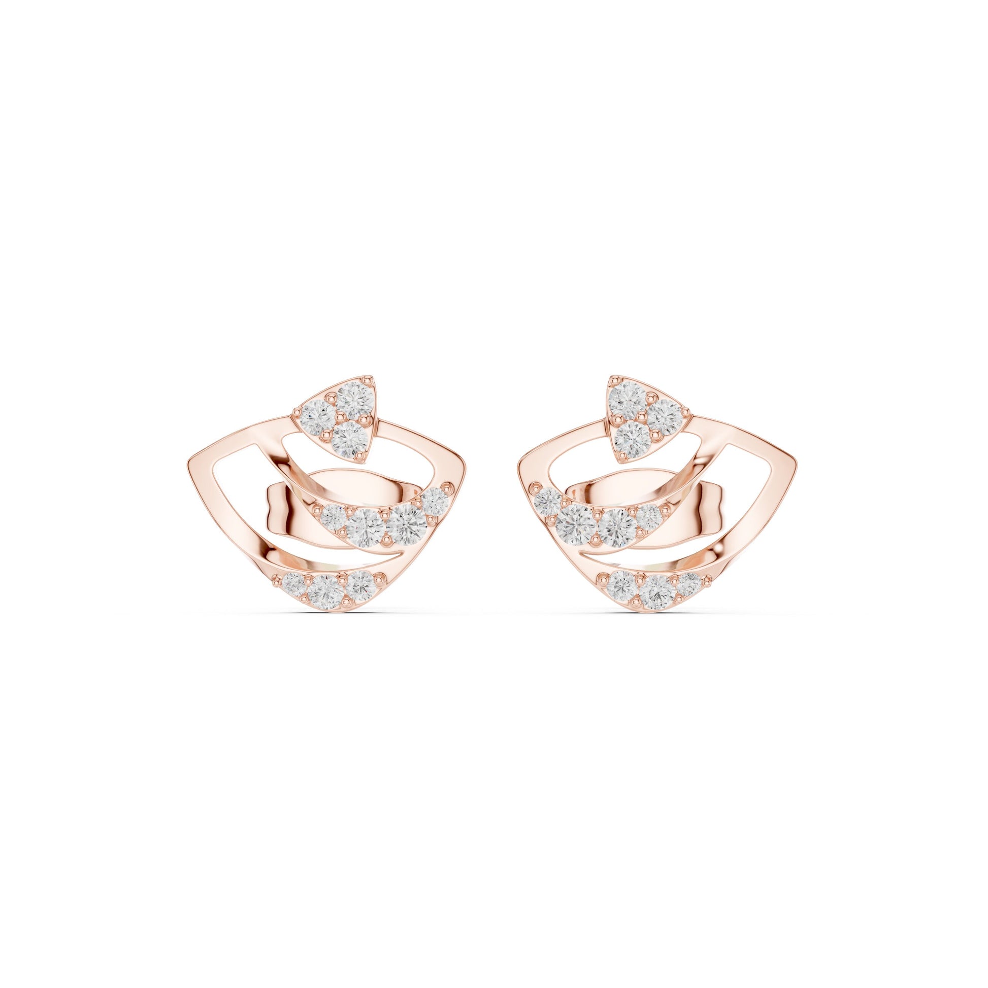 Mixed Shape Lab Grown Diamond Stud Earrings