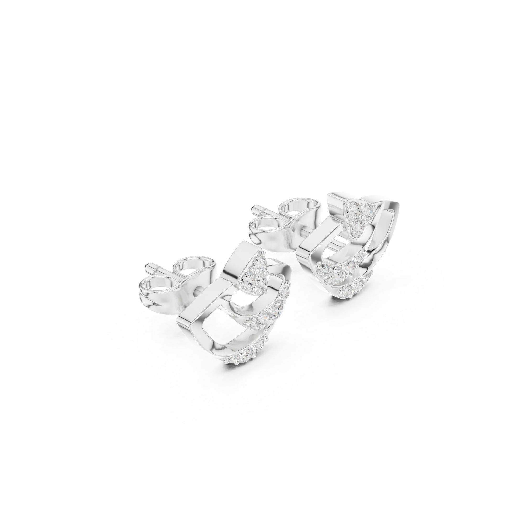 Mixed Shape Lab Grown Diamond Stud Earrings