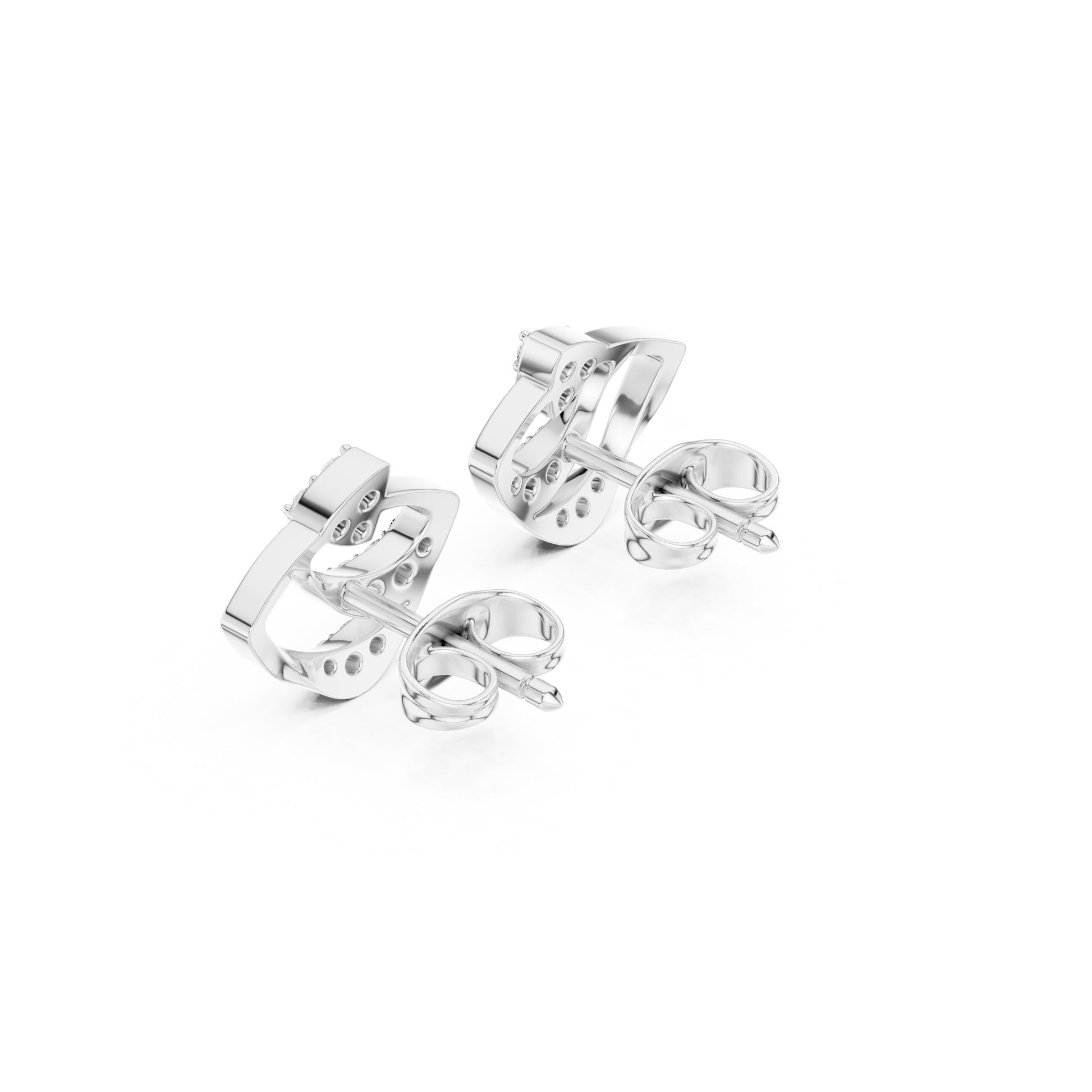 Mixed Shape Lab Grown Diamond Stud Earrings