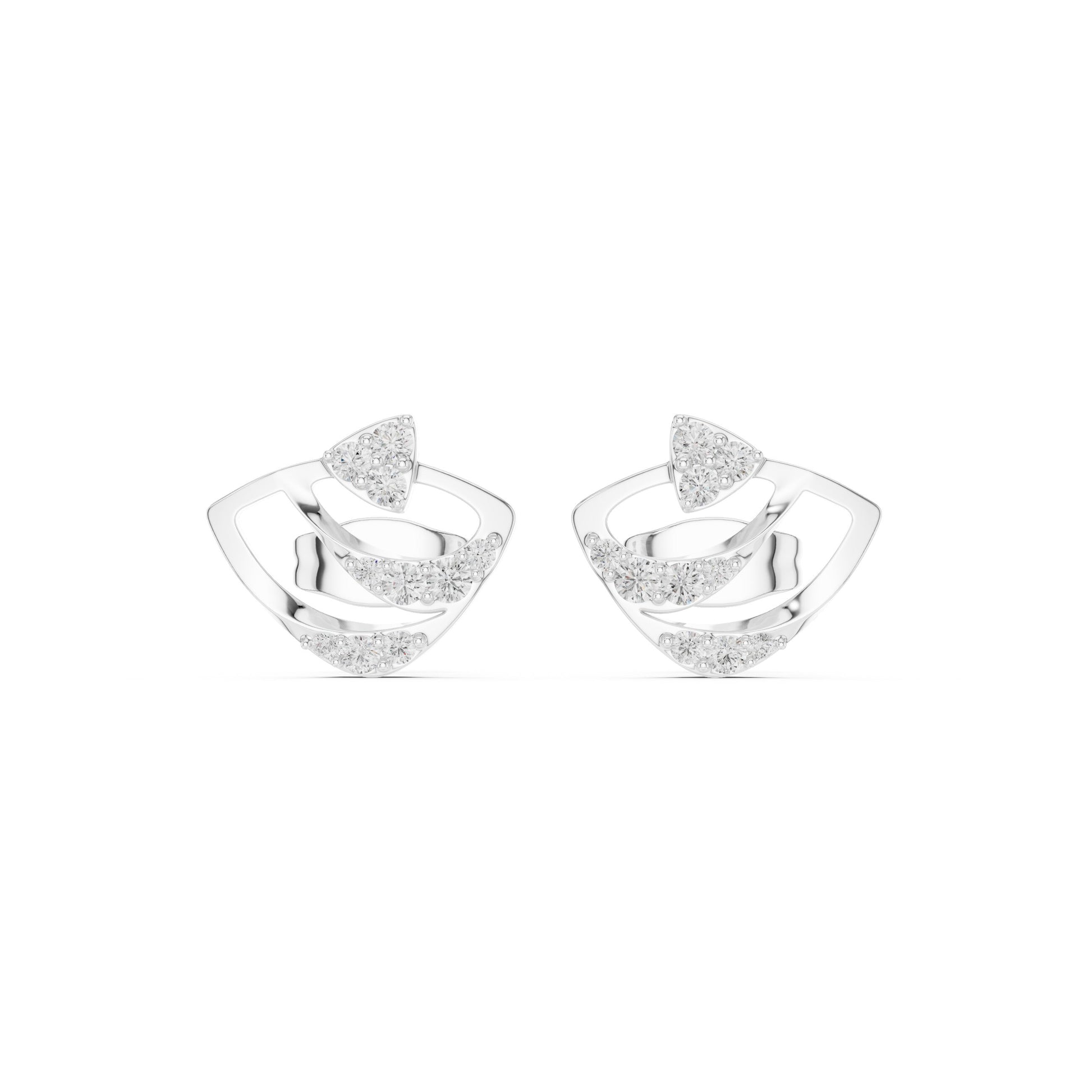 Mixed Shape Lab Grown Diamond Stud Earrings