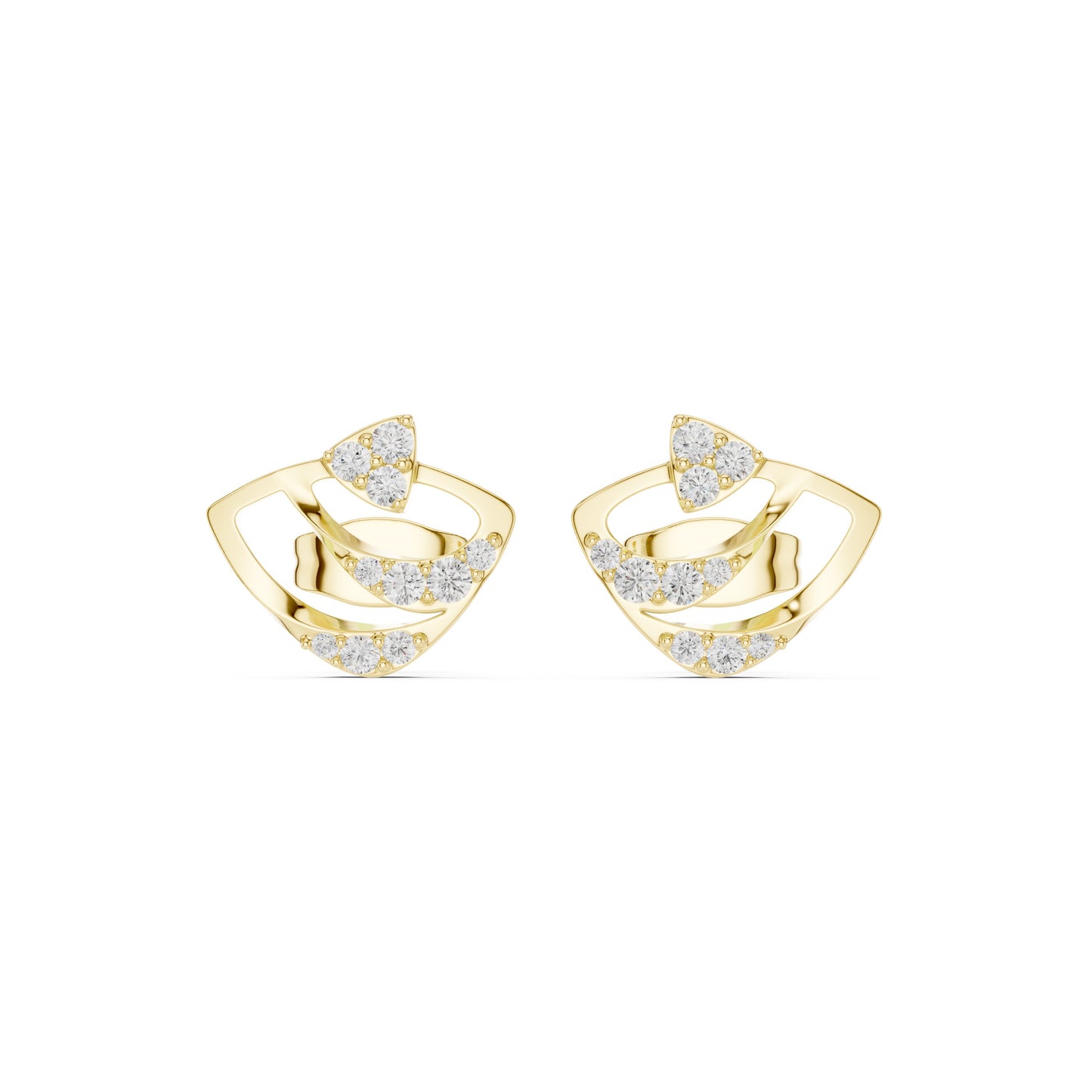 Mixed Shape Lab Grown Diamond Stud Earrings