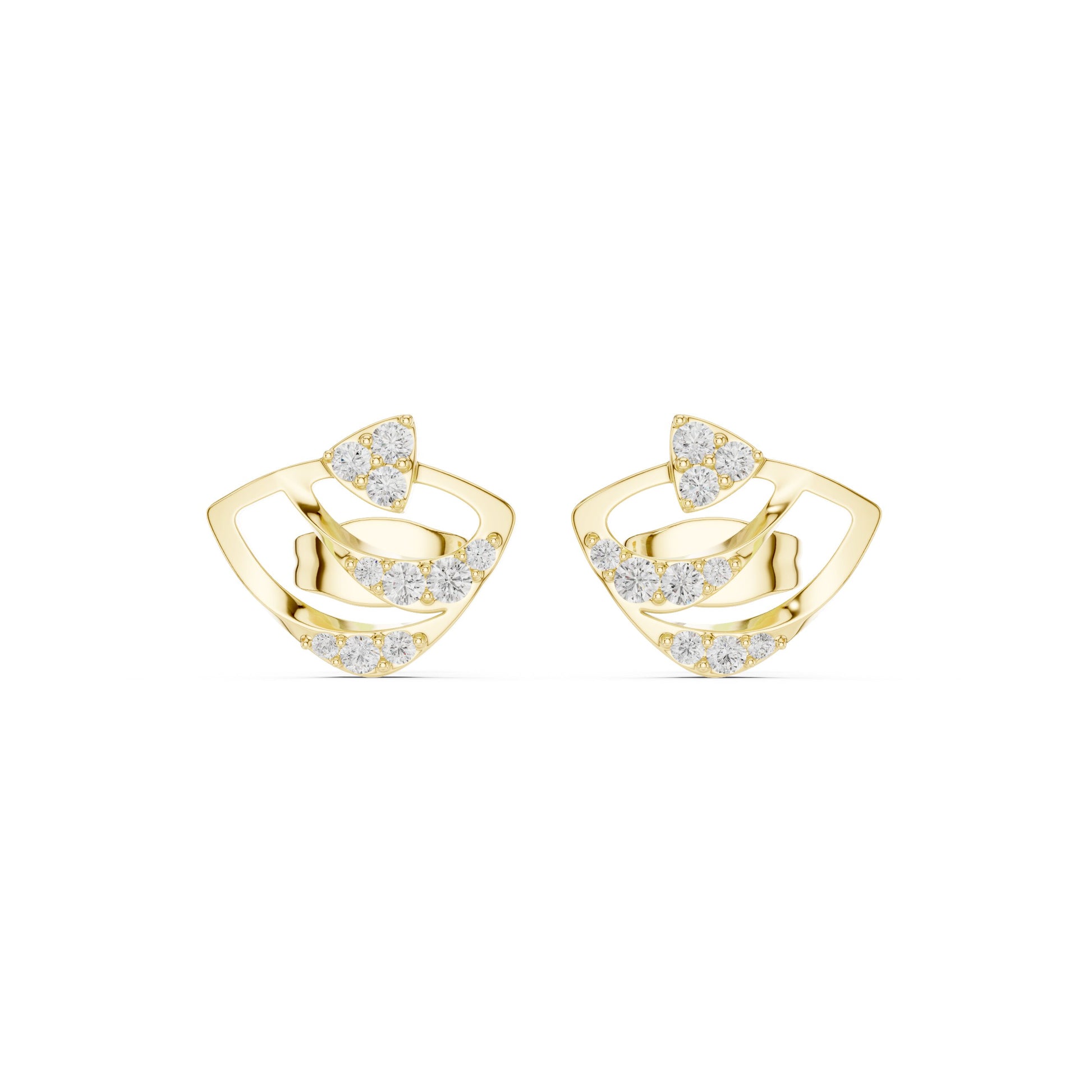 Mixed Shape Lab Grown Diamond Stud Earrings
