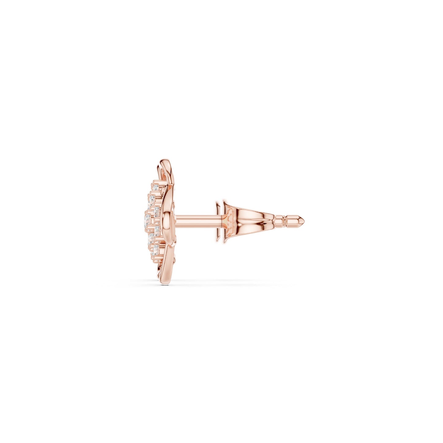 Round Stud Lab Grown Diamond Earrings