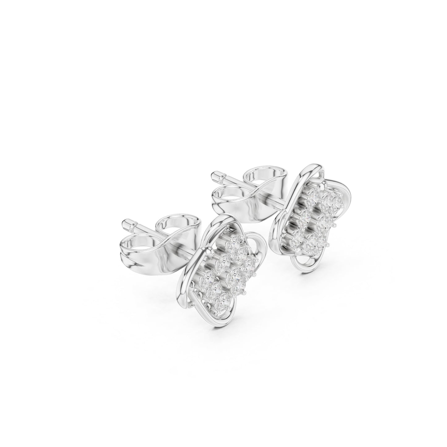 Round Stud Lab Grown Diamond Earrings