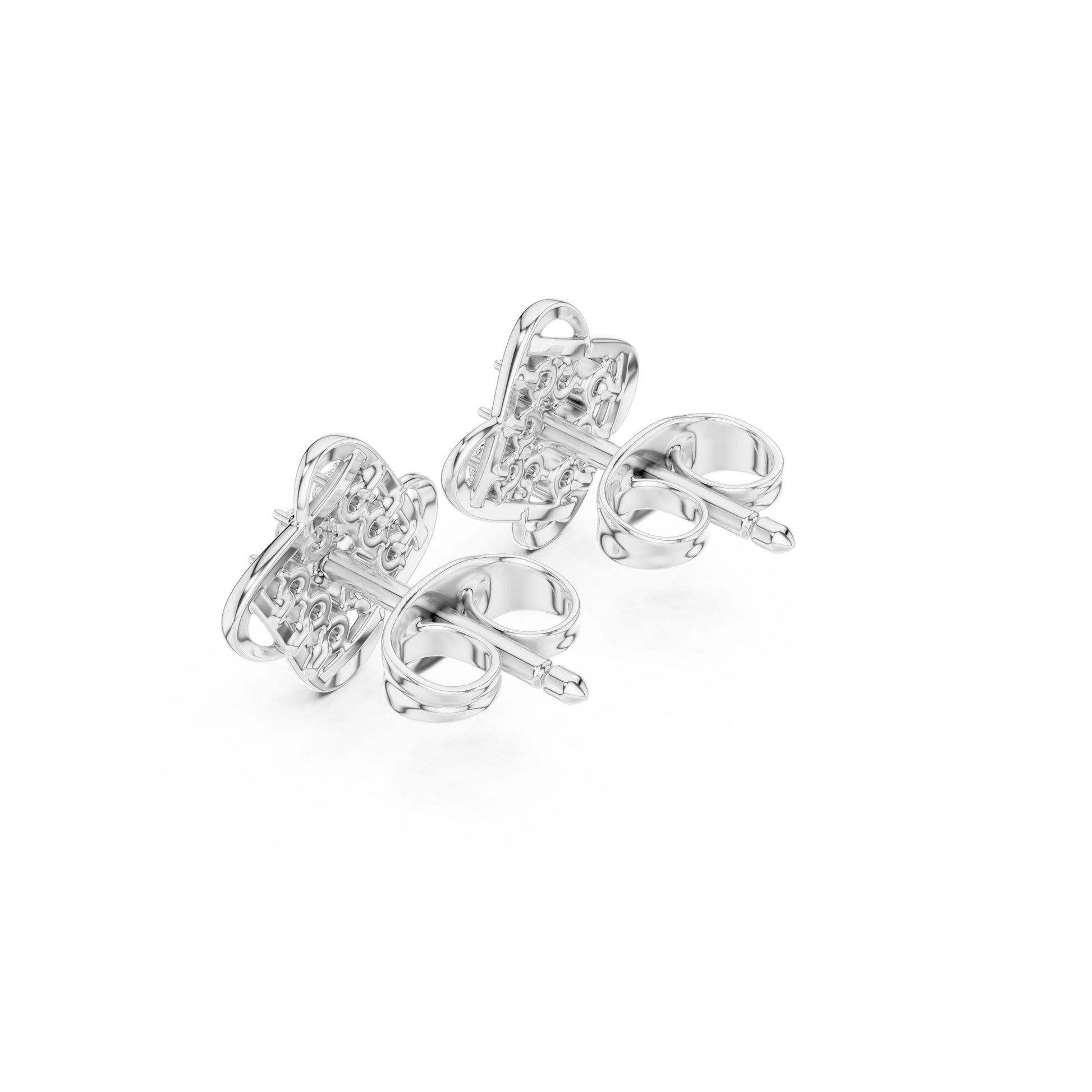Round Stud Lab Grown Diamond Earrings