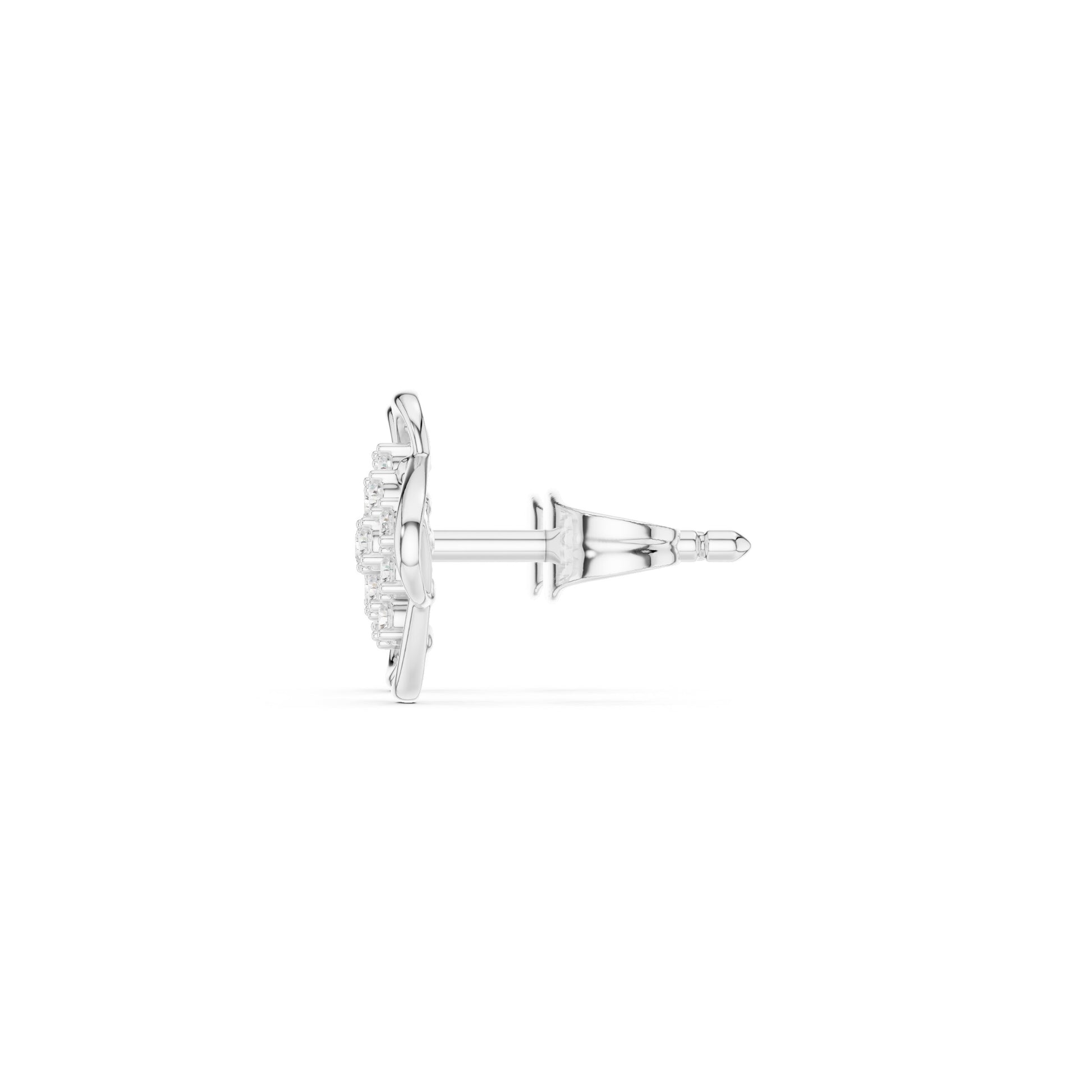 Round Stud Lab Grown Diamond Earrings