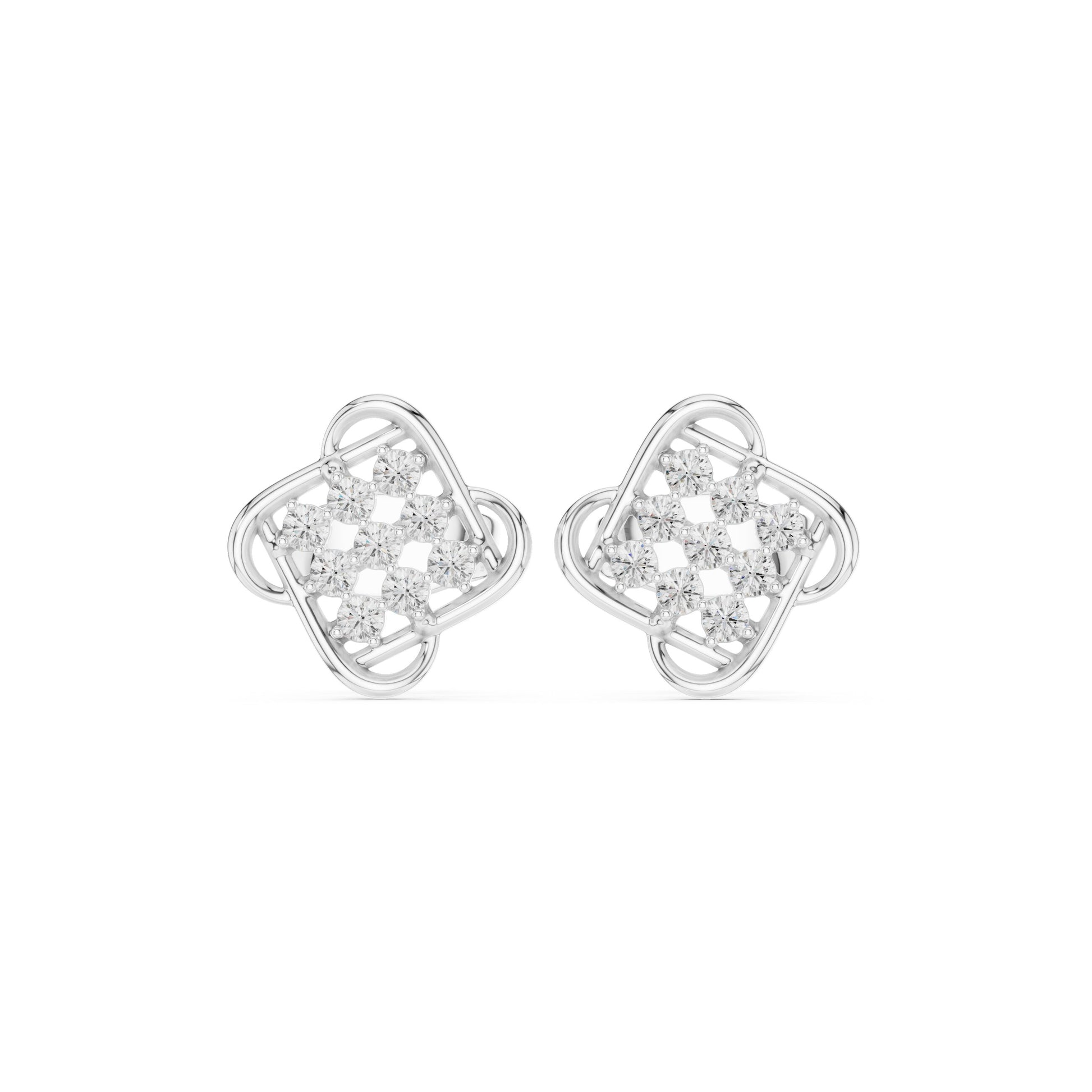 Round Stud Lab Grown Diamond Earrings