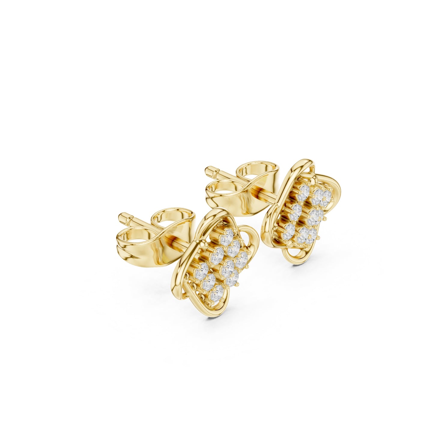 Round Stud Lab Grown Diamond Earrings