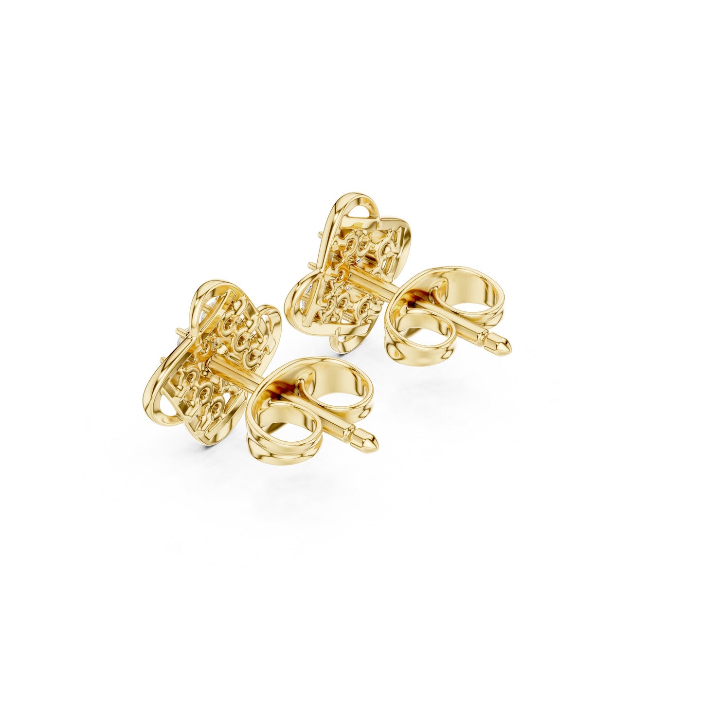 Round Stud Lab Grown Diamond Earrings