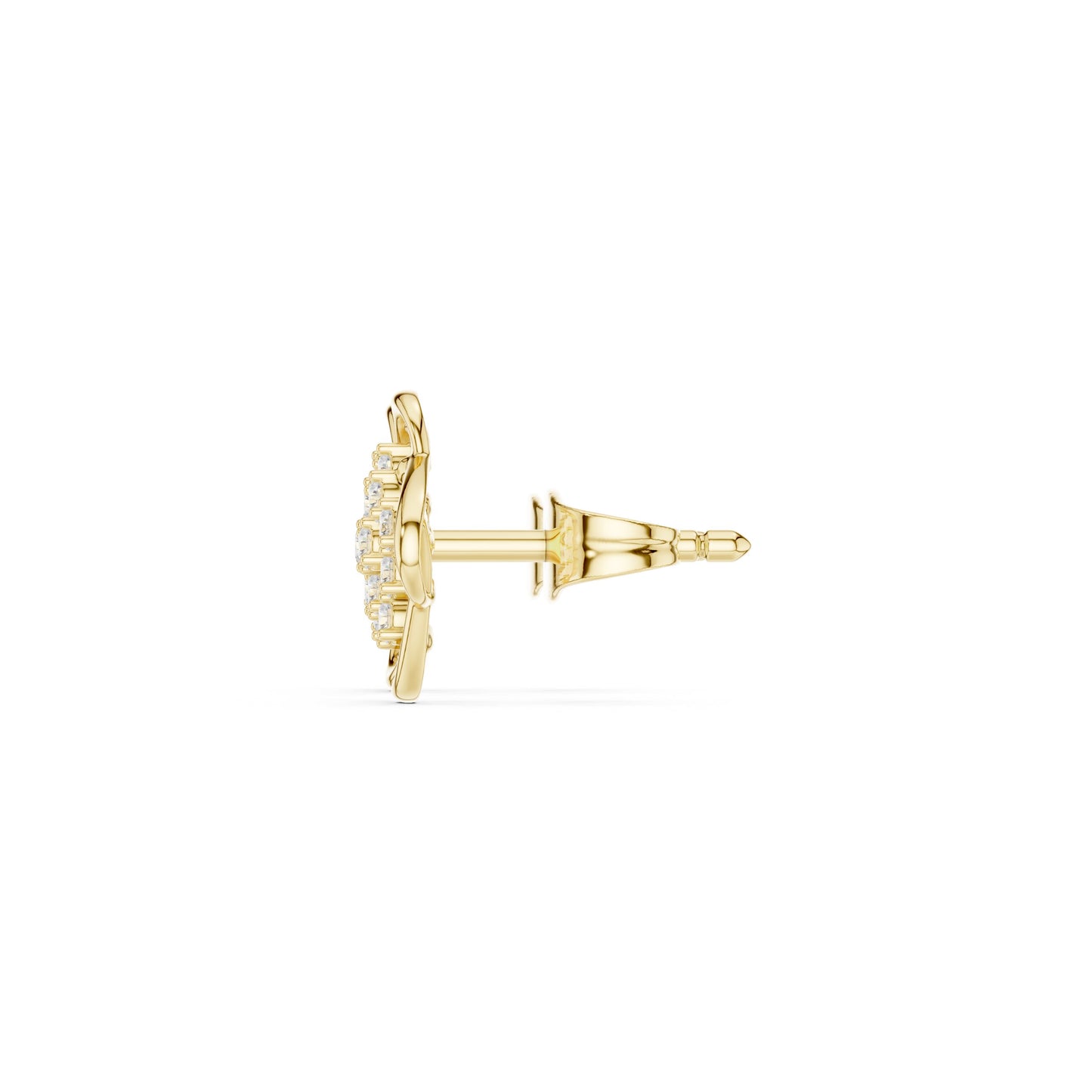 Round Stud Lab Grown Diamond Earrings