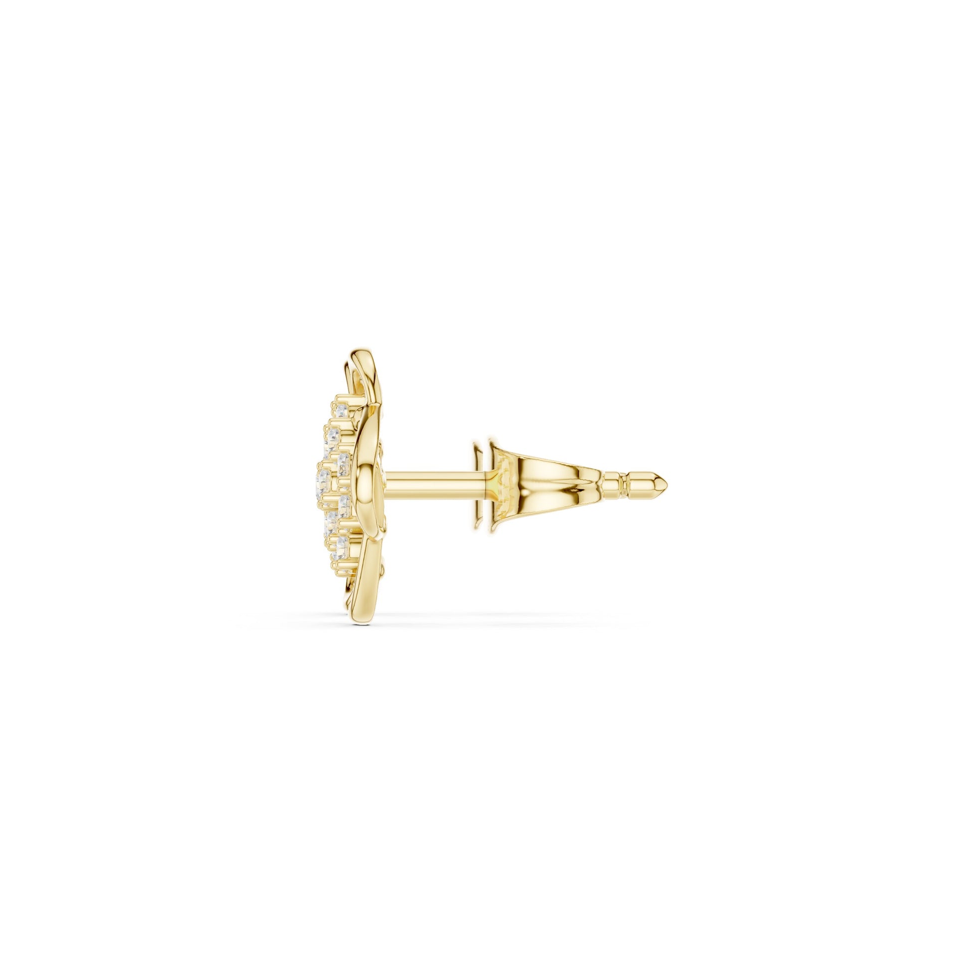 Round Stud Lab Grown Diamond Earrings