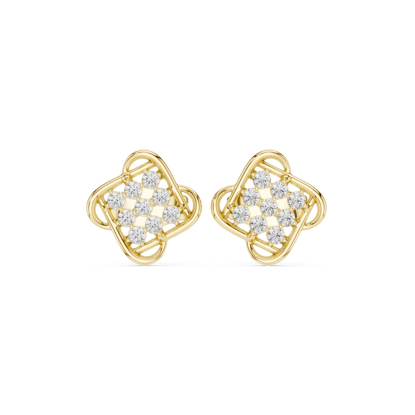 Round Stud Lab Grown Diamond Earrings