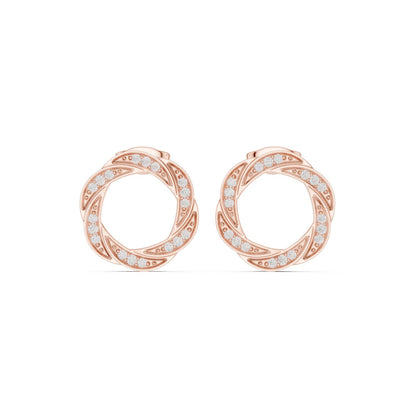 Round Stud Lab Grown Diamond Earrings