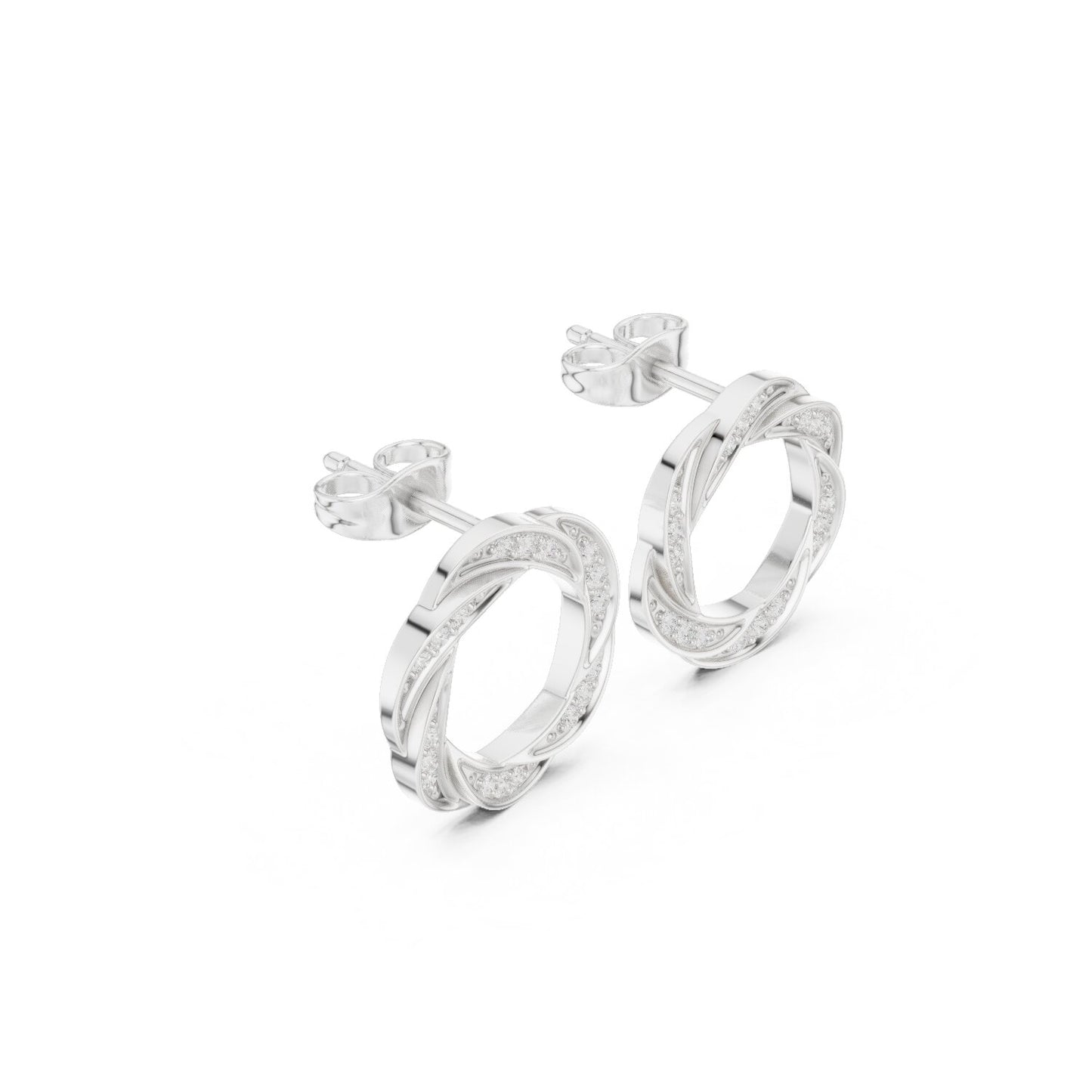 Round Stud Lab Grown Diamond Earrings