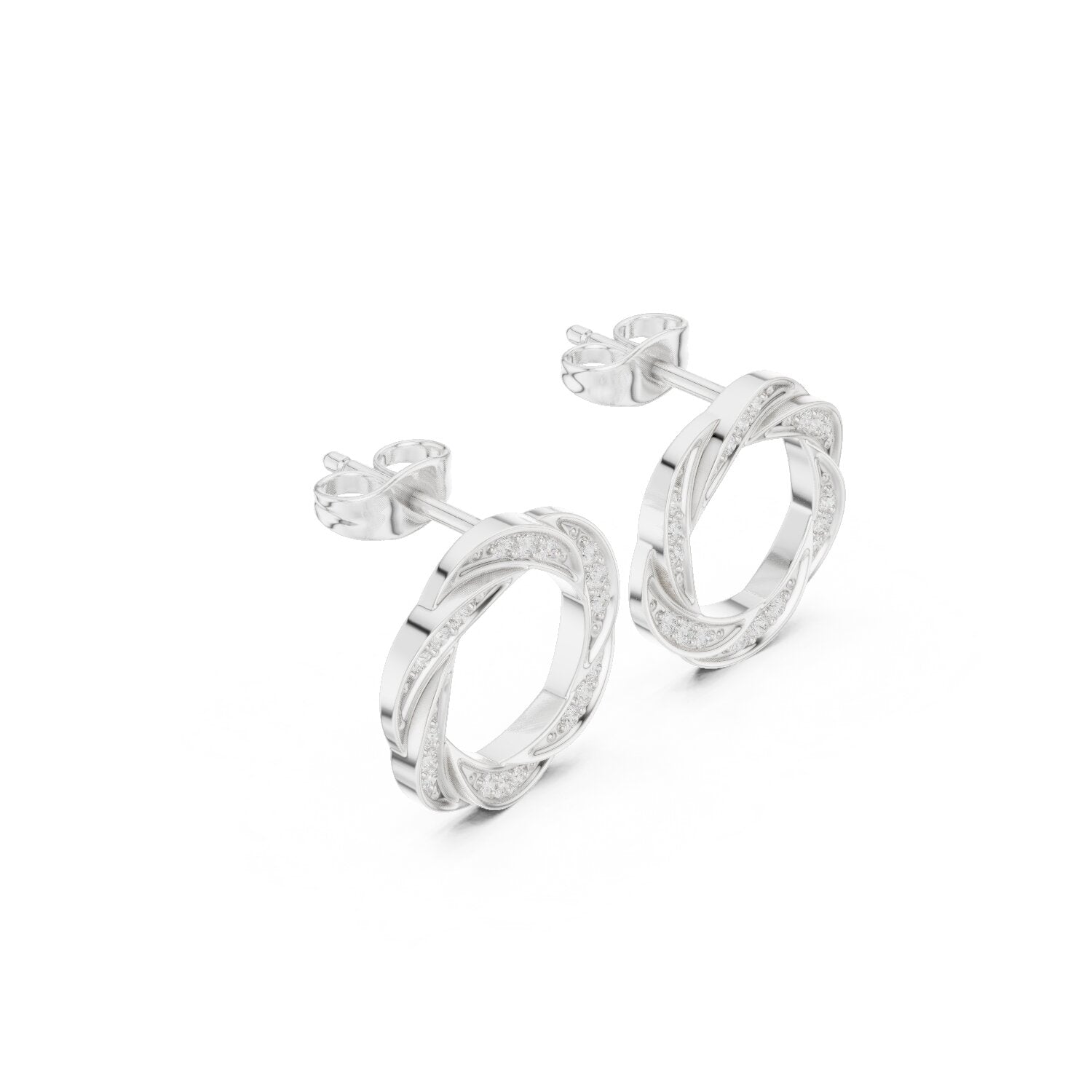 Round Stud Lab Grown Diamond Earrings