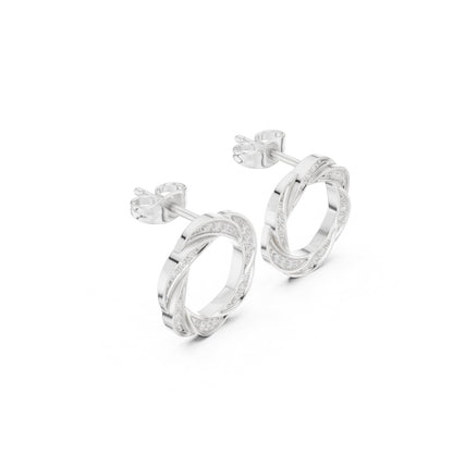 Round Stud Lab Grown Diamond Earrings