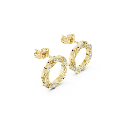 Round Stud Lab Grown Diamond Earrings