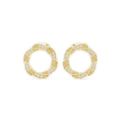 Round Stud Lab Grown Diamond Earrings