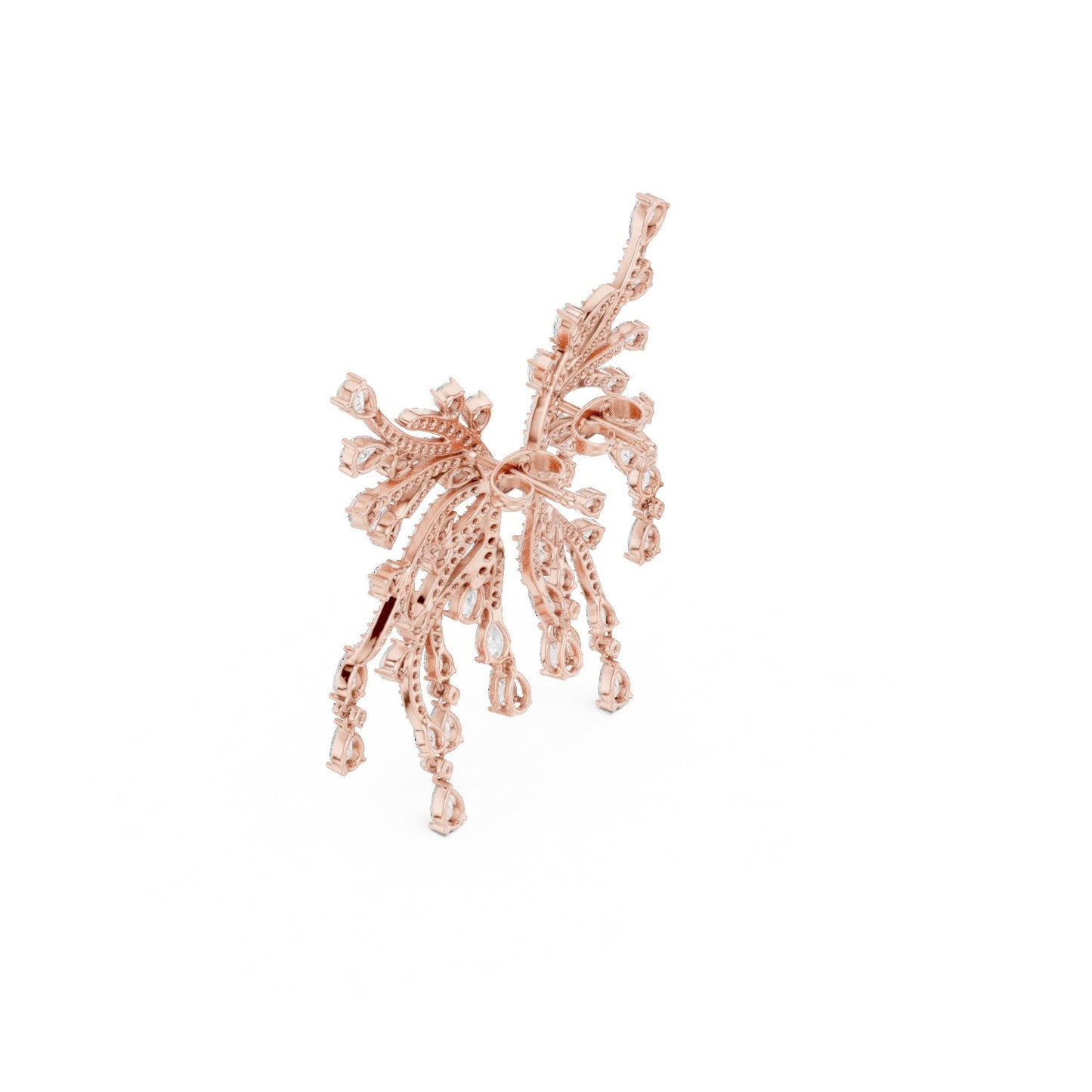 Mixed Shape Lab Grown Diamond Chandelier Earrings