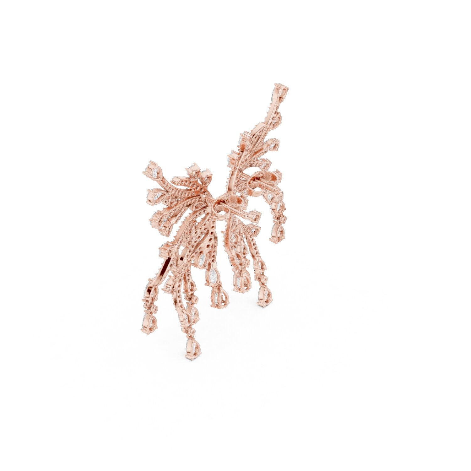 Mixed Shape Lab Grown Diamond Chandelier Earrings