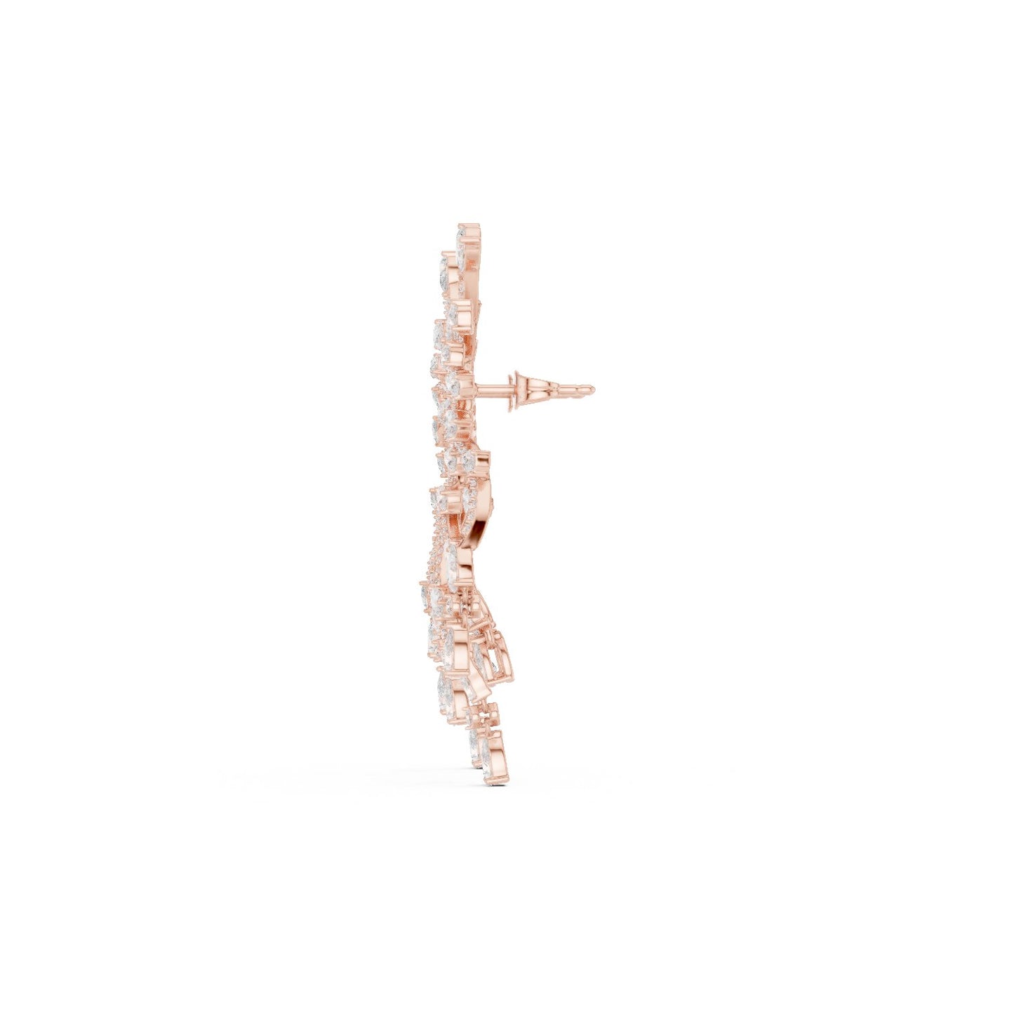 Mixed Shape Lab Grown Diamond Chandelier Earrings