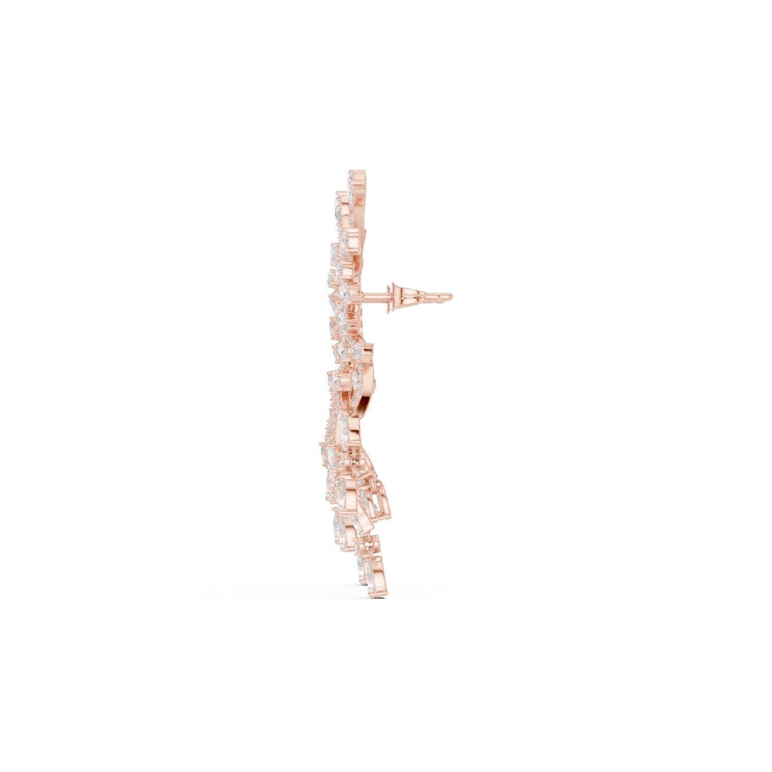 Mixed Shape Lab Grown Diamond Chandelier Earrings