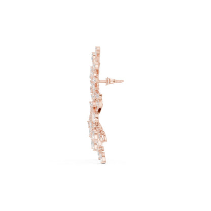 Mixed Shape Lab Grown Diamond Chandelier Earrings