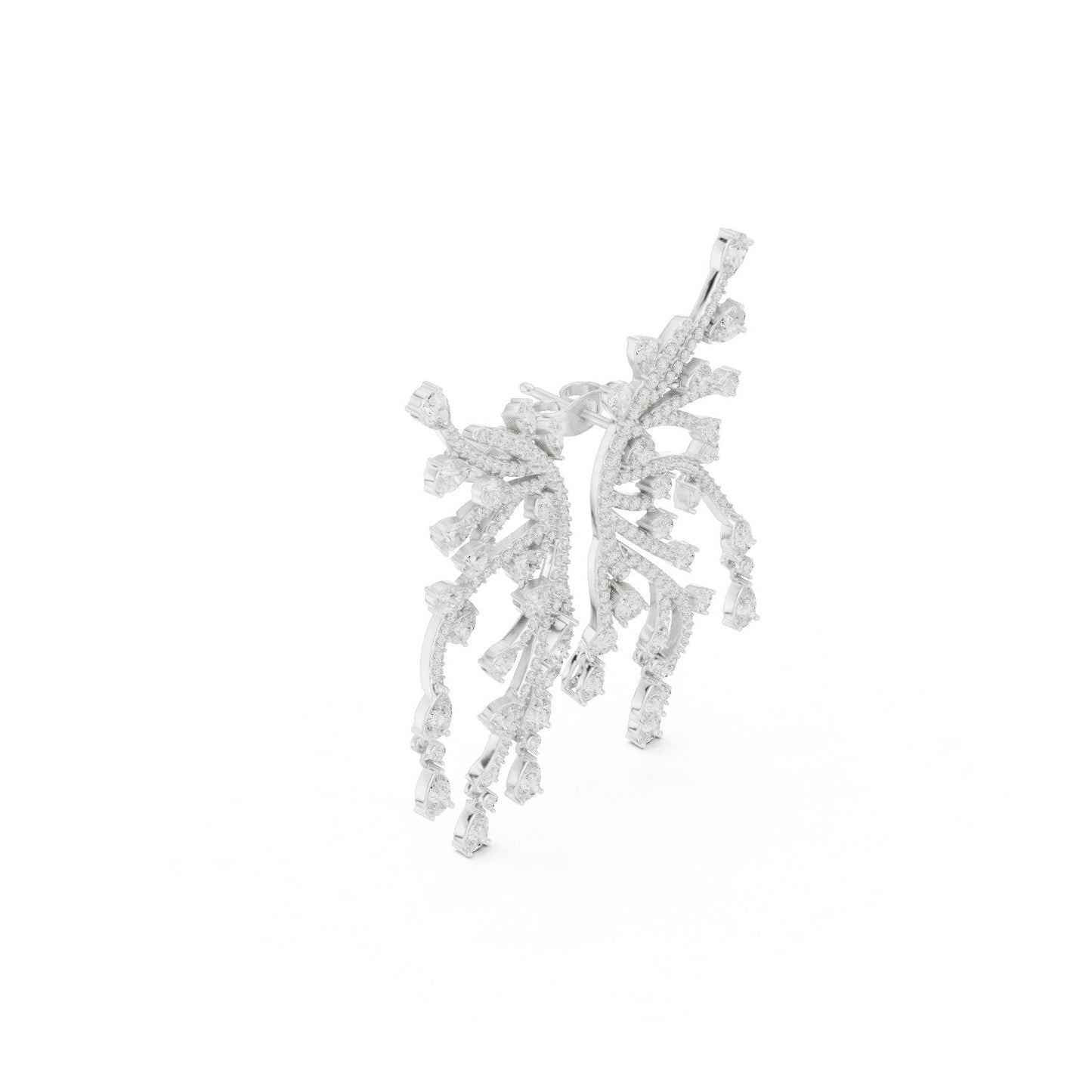 Mixed Shape Lab Grown Diamond Chandelier Earrings