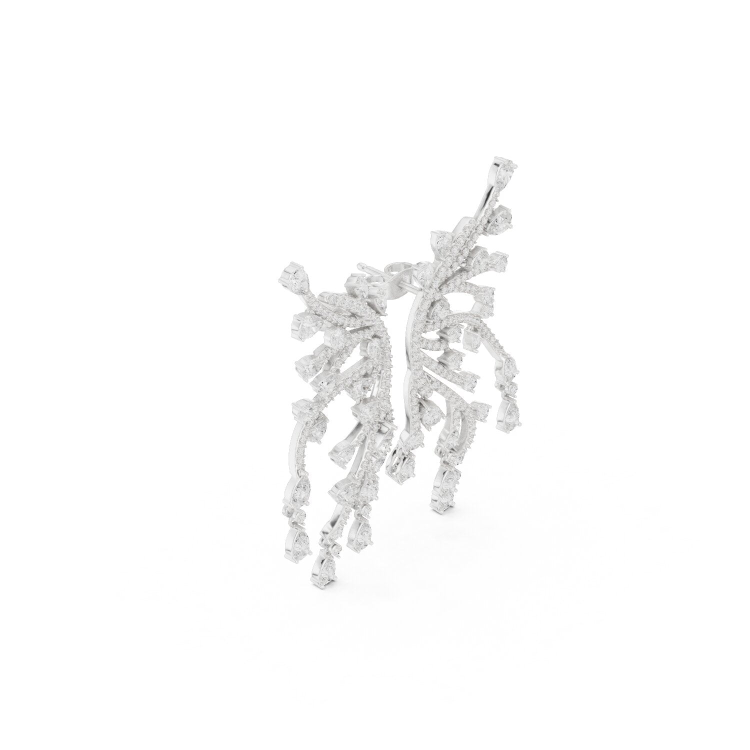Mixed Shape Lab Grown Diamond Chandelier Earrings