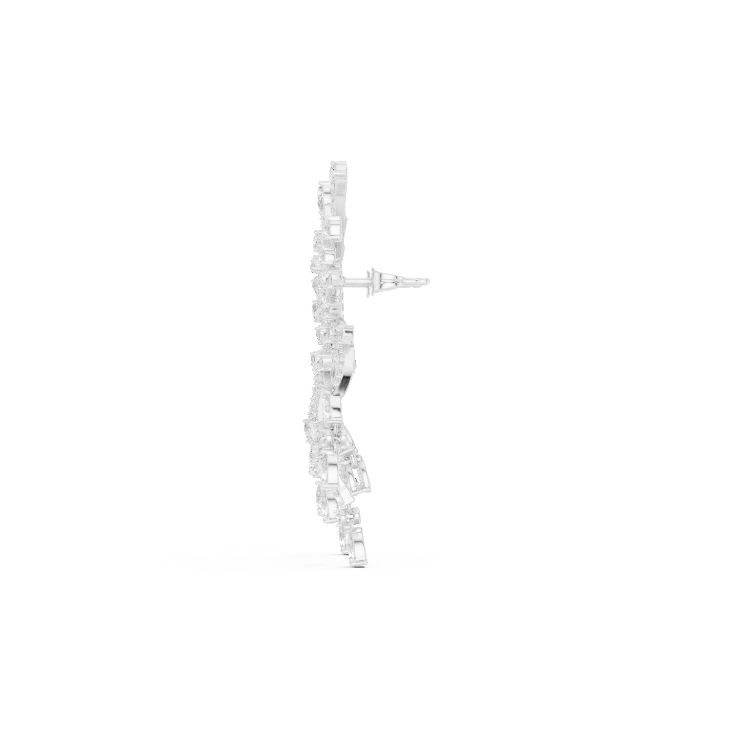 Mixed Shape Lab Grown Diamond Chandelier Earrings
